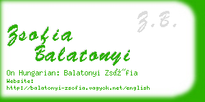 zsofia balatonyi business card